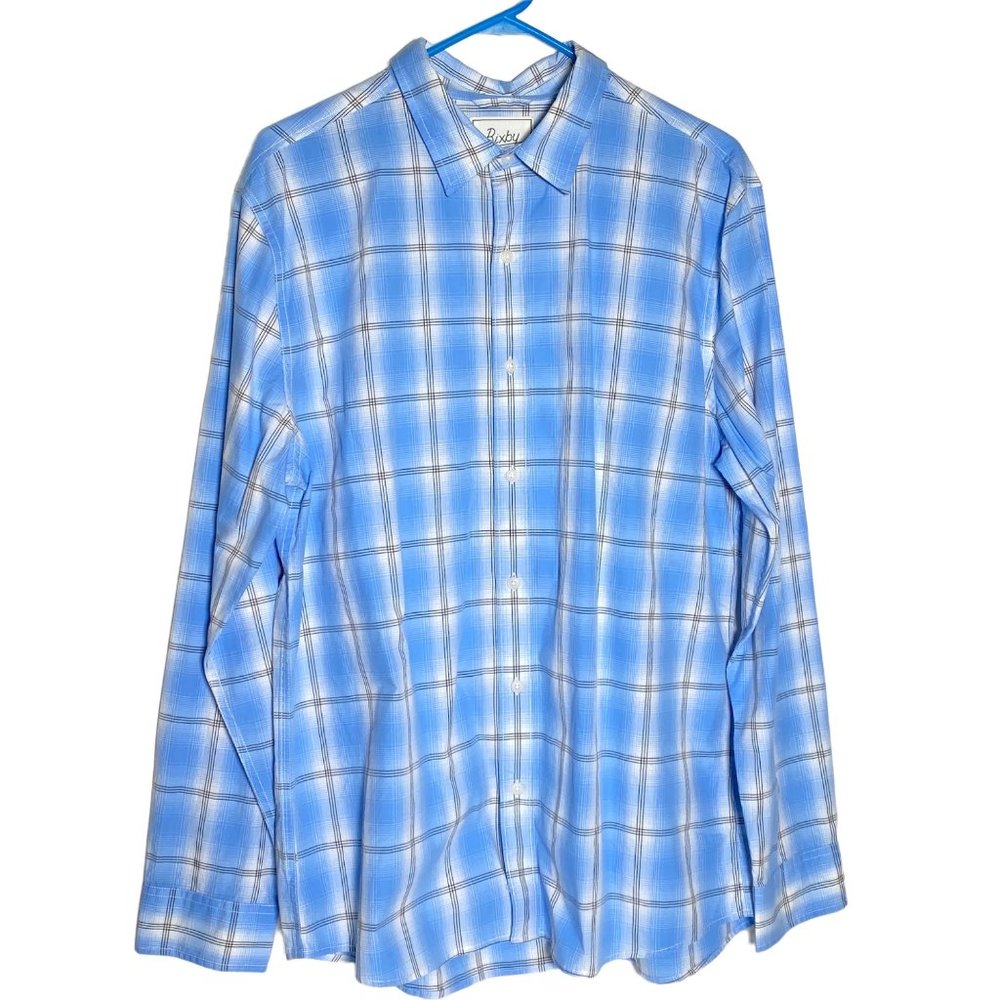 4/$25 Stitch Fix‎ Bixby Nomad Men Shirt Button Long Sleeve Plaid Cotton Sz L